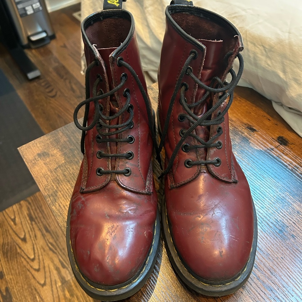 Dr. Martens Ox Blood Red Leather Boots